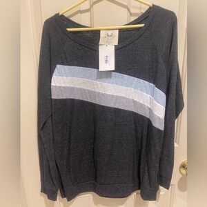 NWT FANTASTIC FAWN Stripped Pullover Sweatshirt